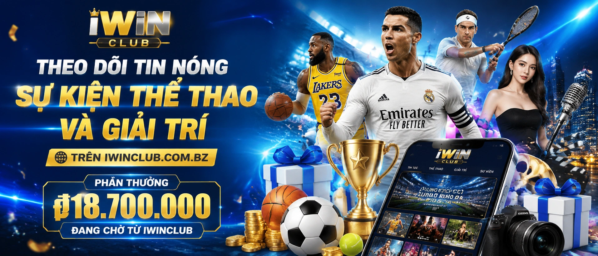 Khối tin cập nhật mới của iwinclub trên màn hình di động