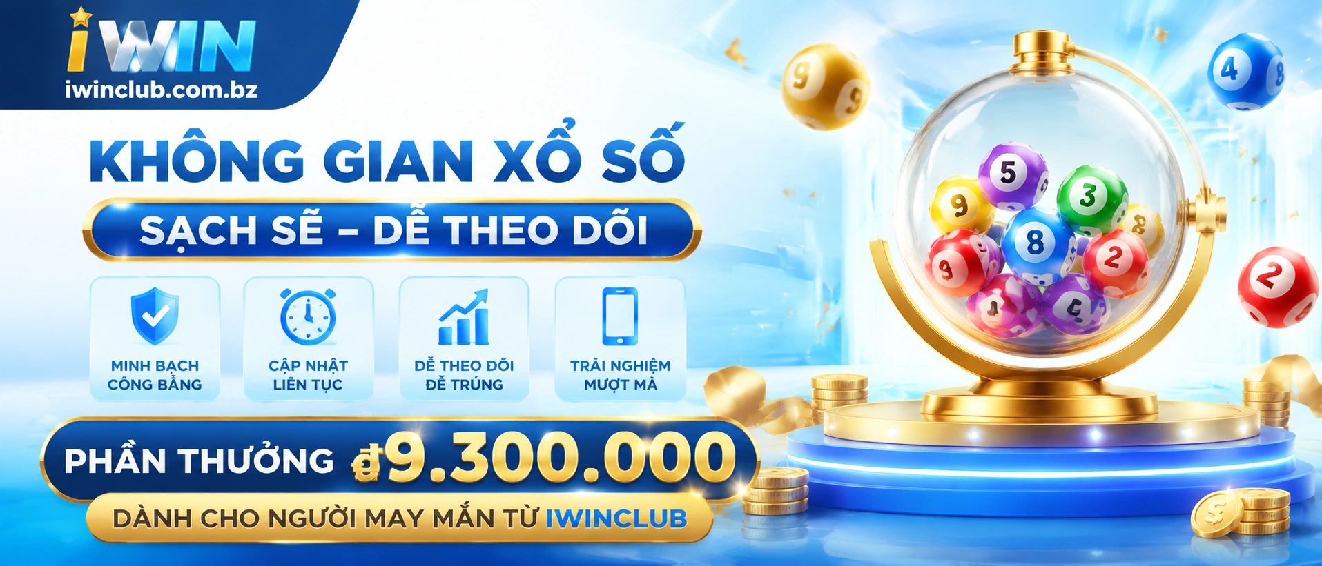IWINCLUB Xổ Số - giao diện tra cứu nhanh theo khu vực