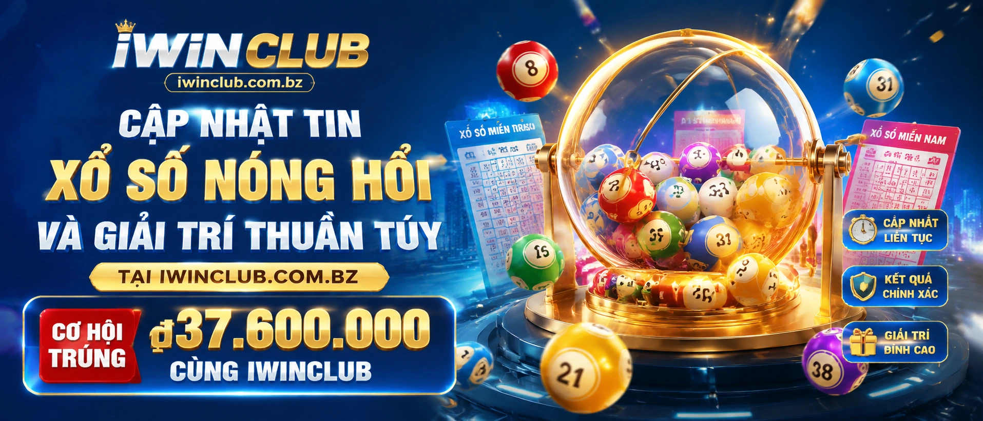 IWINCLUB Xổ Số - tối ưu trải nghiệm mobile web